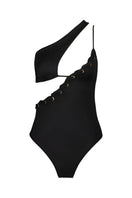 Black Serene One Piece swimsuit by Maliluha, featuring a sleek design and comfortable fit.