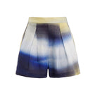 Maylé Vásquez Serenito shorts with a vibrant waves print, showcasing lightweight fabric and casual summer style.