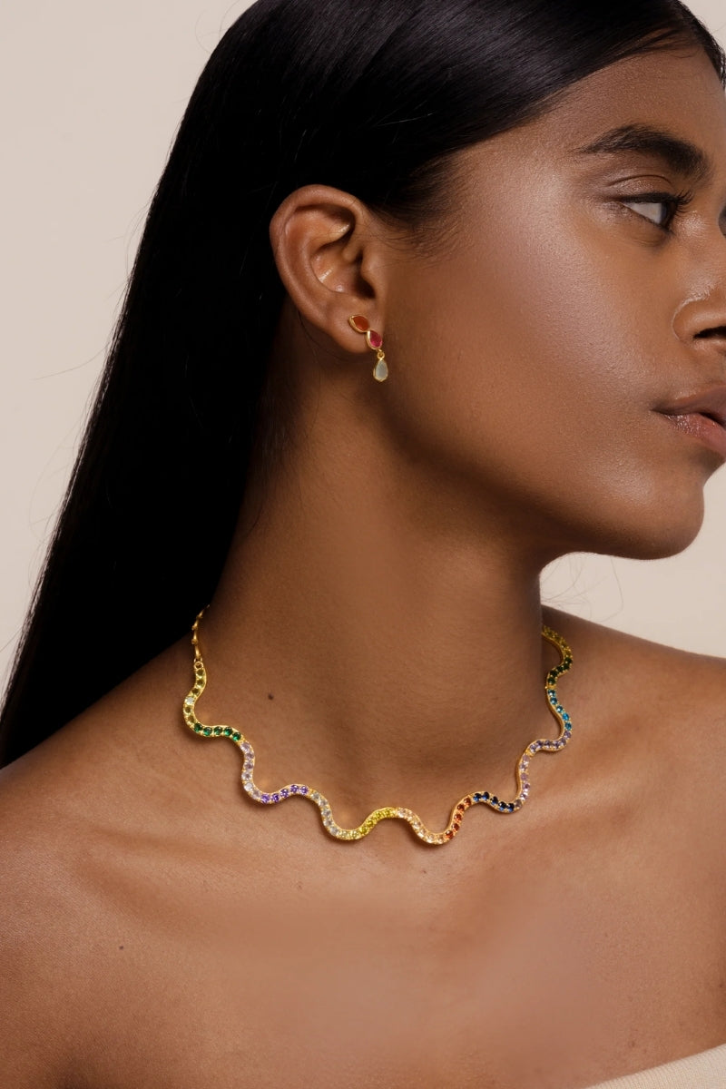 Colorful Shanti multicolor necklace by Lavani Jewels featuring vibrant beads and intricate design, perfect for ethnic or casual wear.