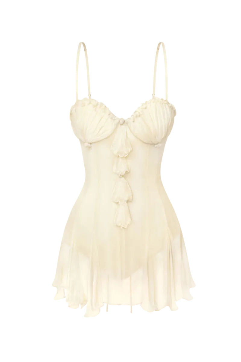 roza mini dress beige princess polly roza mini dress beige , size 2 , worn