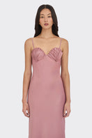 Purple shell slip maxi dress by Stolen Stores, flowing fabric with a relaxed fit and stylish design.