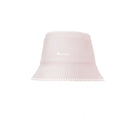 Pink Shell women's silk wool bucket hat by MANITO, featuring a stylish and soft hat with a wide brim and cozy texture.