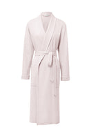 Pink Shell women’s silk wool robe by MANITO, soft and luxurious, featuring smooth fabric and relaxed fit.