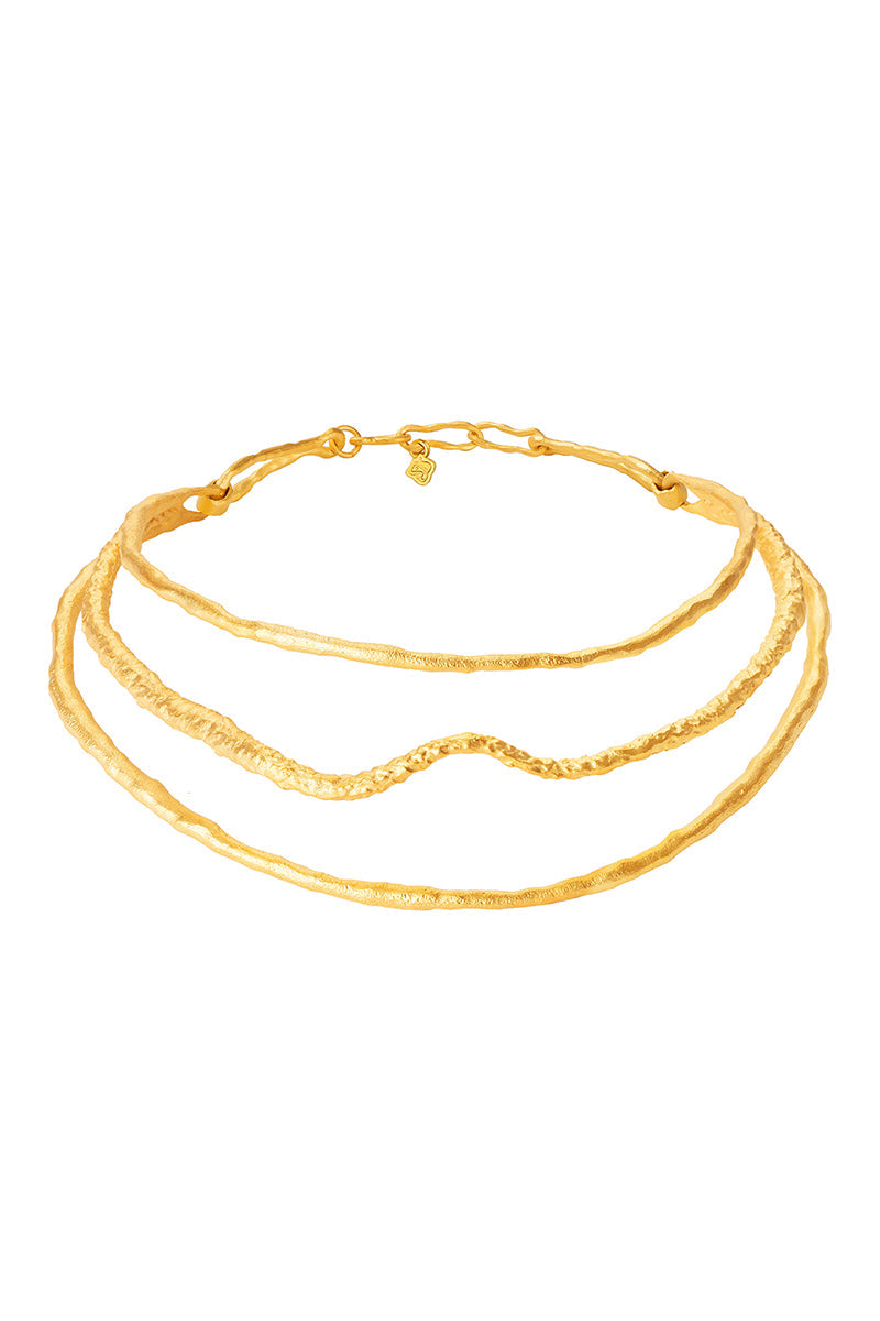 GOLD SHORELINE NECKLACE - CULT MIA