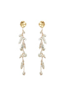 Elegant white pearl earrings from LAVANI JEWELS' Siena Pearl Earrings collection, showcasing classic pearl studs.