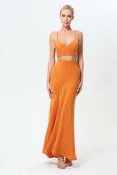 niLuu Sienna Bralette paired with a slip skirt, showcasing a stylish tops outfit with delicate fabric and modern design.