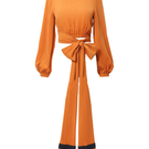 niLuu Sienna Maia wrap top, stylish women's blouse with a wrap design, shown in a versatile fabric and color.