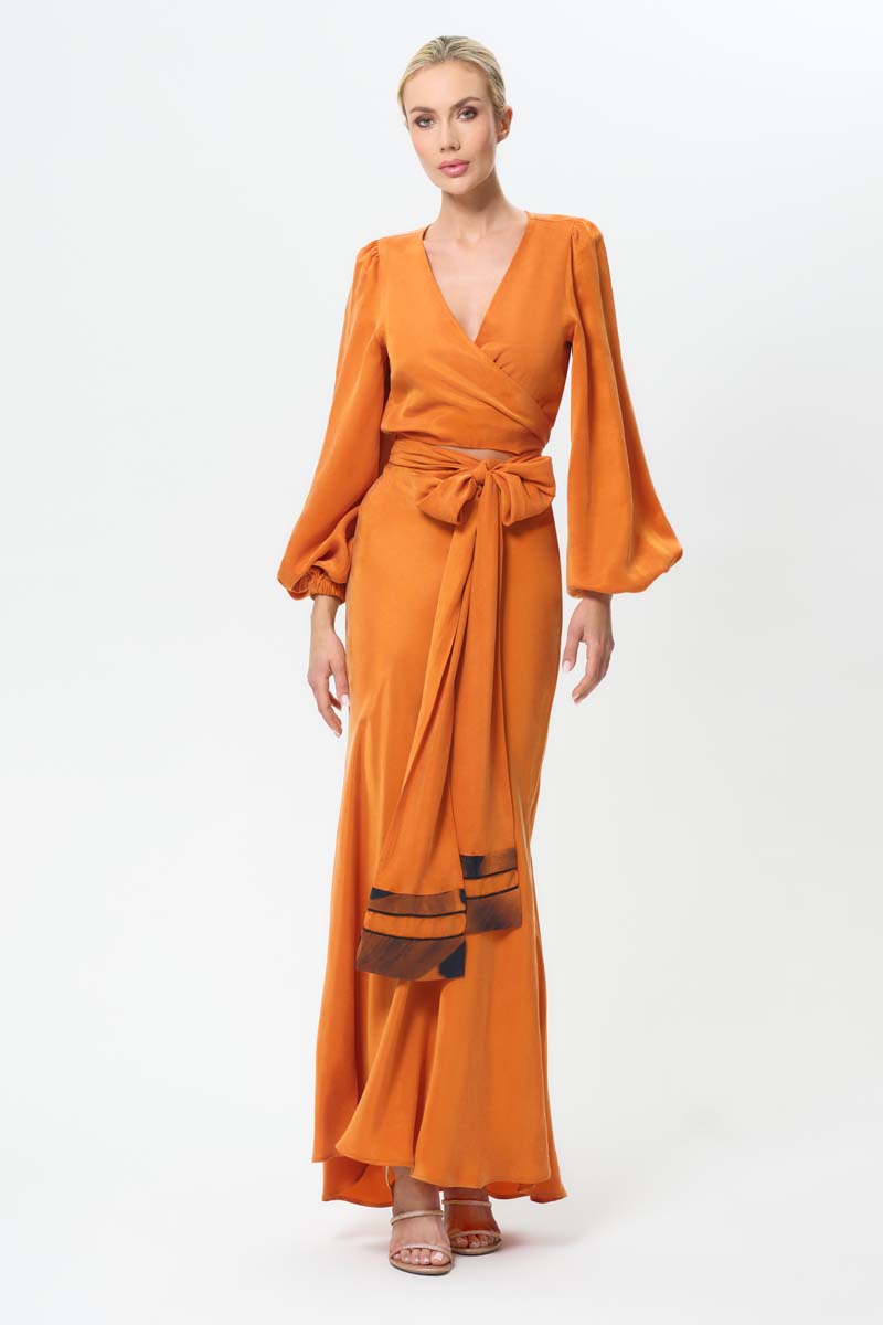 niLuu Sienna Maia wrap top, stylish women's tops featuring a flattering wrap design and lightweight fabric.