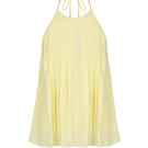 Bright yellow Sierra top by Summer Away in canary color, featuring a stylish sleeveless design and lightweight fabric.