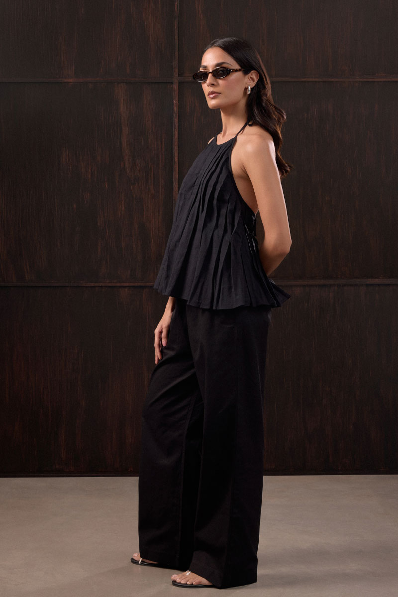 Black Sierra top by Summer Away, featuring a stylish sleeveless design with a relaxed fit and soft fabric.