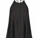 Black Sierra Top by Summer Away, a stylish women’s sleeveless blouse with a relaxed fit and modern design.