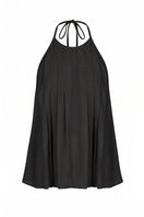 Black Sierra Top by Summer Away, a stylish women’s sleeveless blouse with a relaxed fit and modern design.