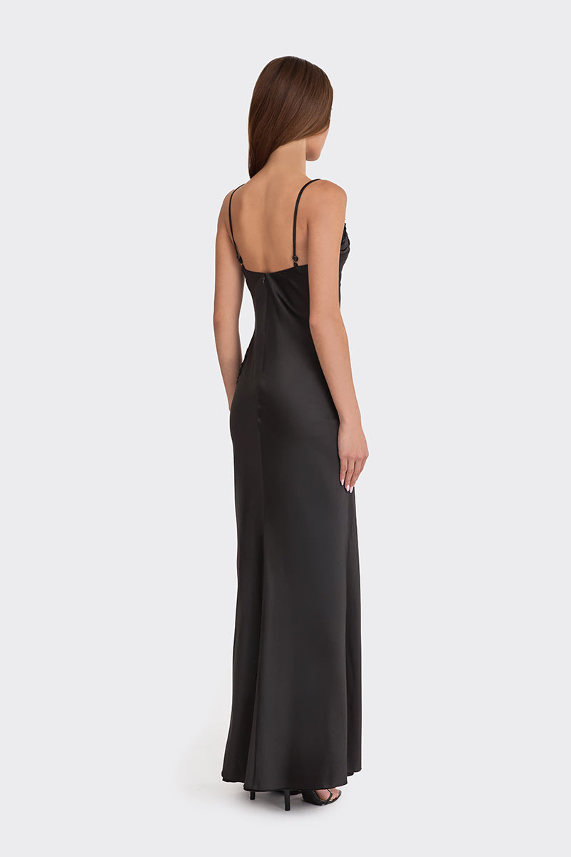 Stolen Stores SIGNATURE V NECK LACE MAXI DRESS IN Black | Cult Mia Stolen Stores SIGNATURE V NECK LACE MAXI DRESS IN Black | Cult Mia