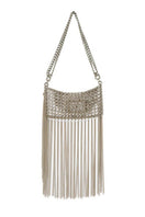 Silver shoulder bag by Silvia Gnecchi from The Baby Rodeo collection, featuring a sleek silver finish and stylish design.