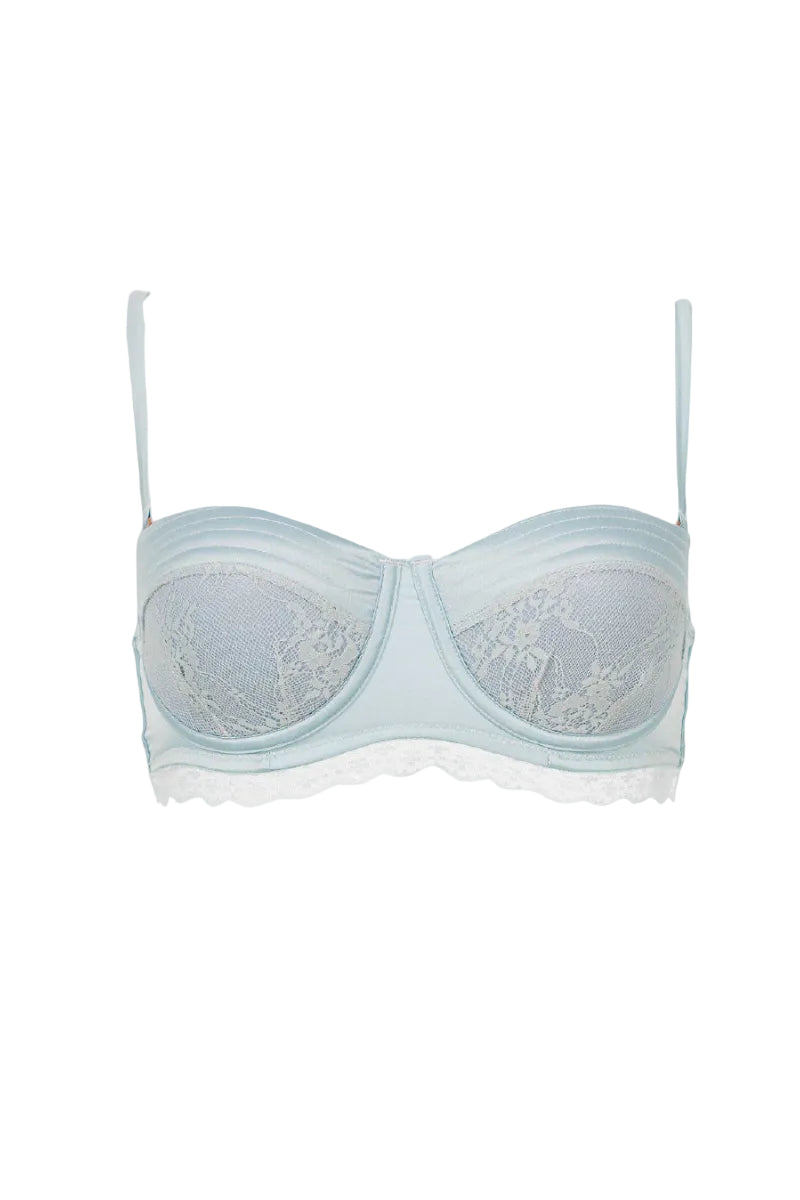 Blue Ellipse Lingerie strapless bra with smooth cups and sleek design, perfect for versatile outfits.