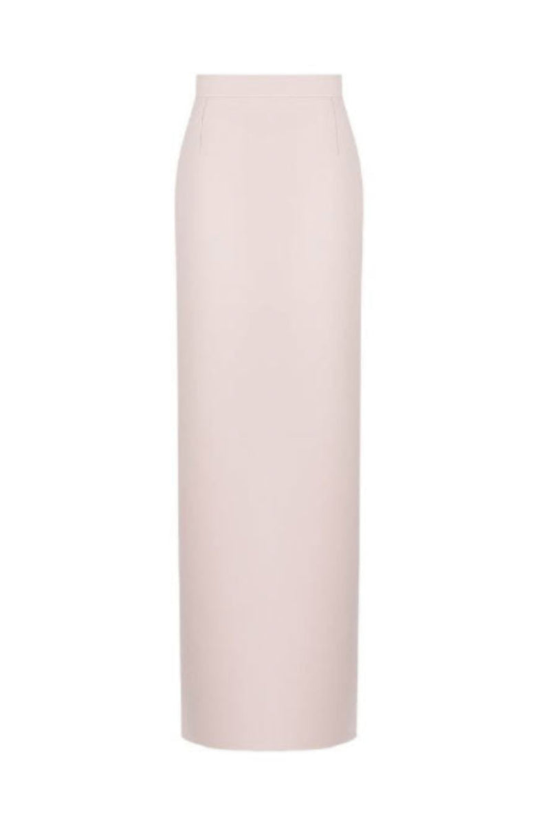 Blush-colored Santa Brands maxi skirt with a flowing design, perfect for casual or dressy occasions.