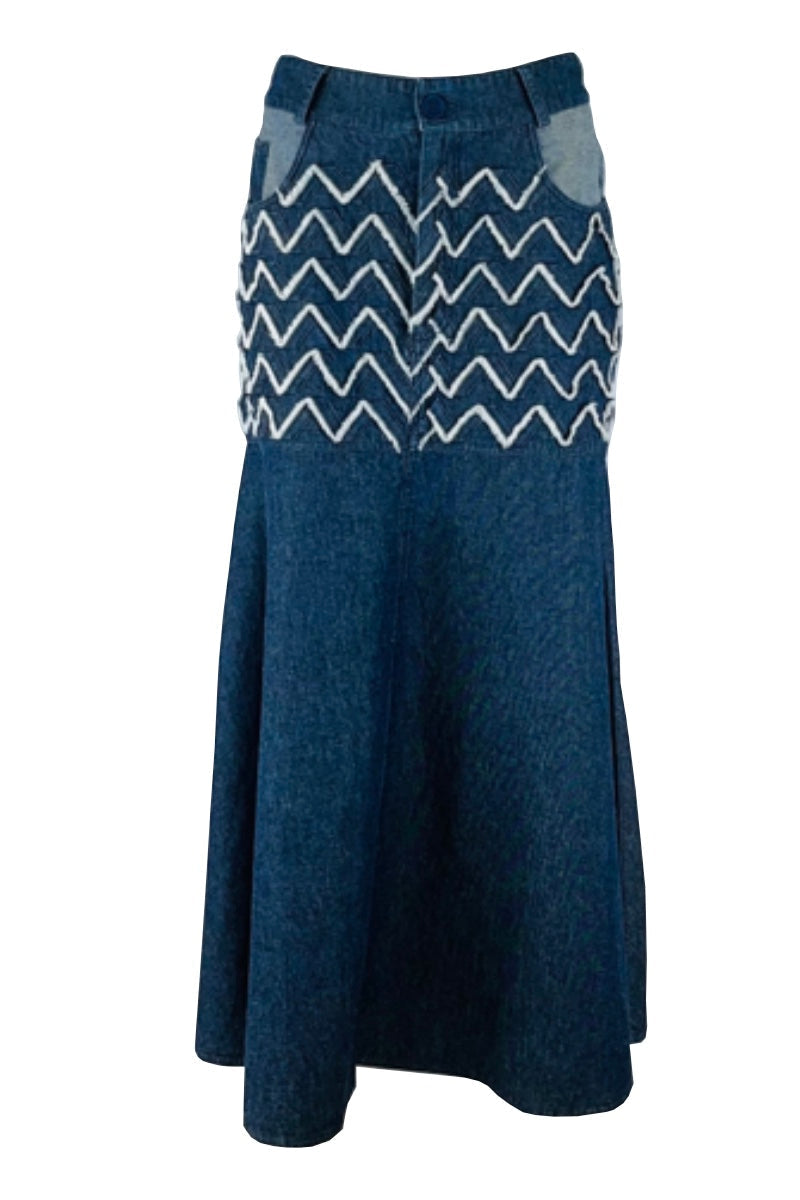 ZIG ZAG FLAIR MAXI SKIRT