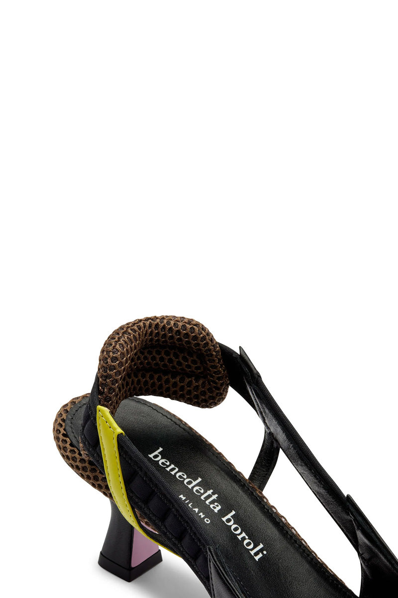 SLINGBACK TEA NERO HEELS - CULT MIA