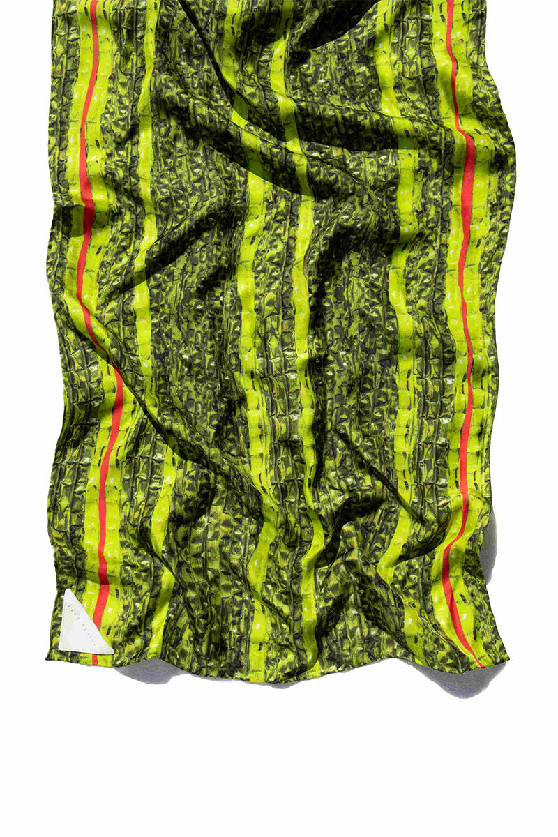 Amel Batita SNAQ Brocot silk stole scarf with intricate brocot pattern and elegant design, perfect for stylish accessories.