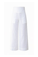Off-white SOLE PANTS by ANA + MARIA displayed on a model, showcasing relaxed fit and stylish design.