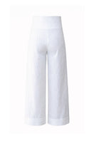 Off-white SOLE PANTS by ANA + MARIA, stylish pants with a ghostly photo print, casual fit, and modern design.