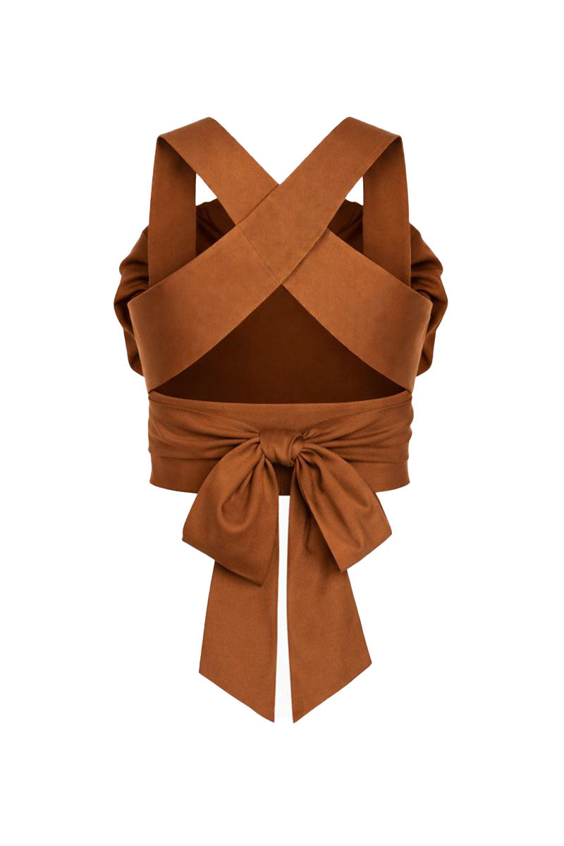 SOLE CROPTOP IN GLAZED GINGER - CULT MIA