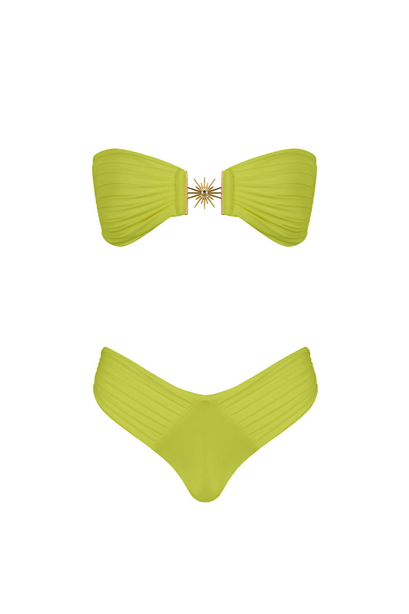 SOLEIL PLISSE BIKINI IN CLOROFILLA - CULT MIA