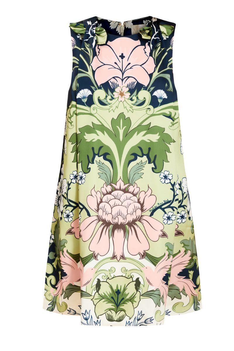 Mestiza New York Soma Duo Mini Dress in vibrant fabric, fitted style with sleeveless design, perfect for casual or summer wear.