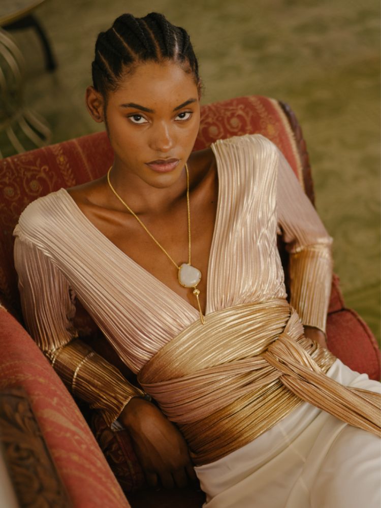 STRAPLESS GRADIENT MAXI DRESS