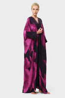 niLuu Sophia kaftan robe with intricate patterns, flowing fabric, and relaxed fit, perfect for casual or lounging wear.