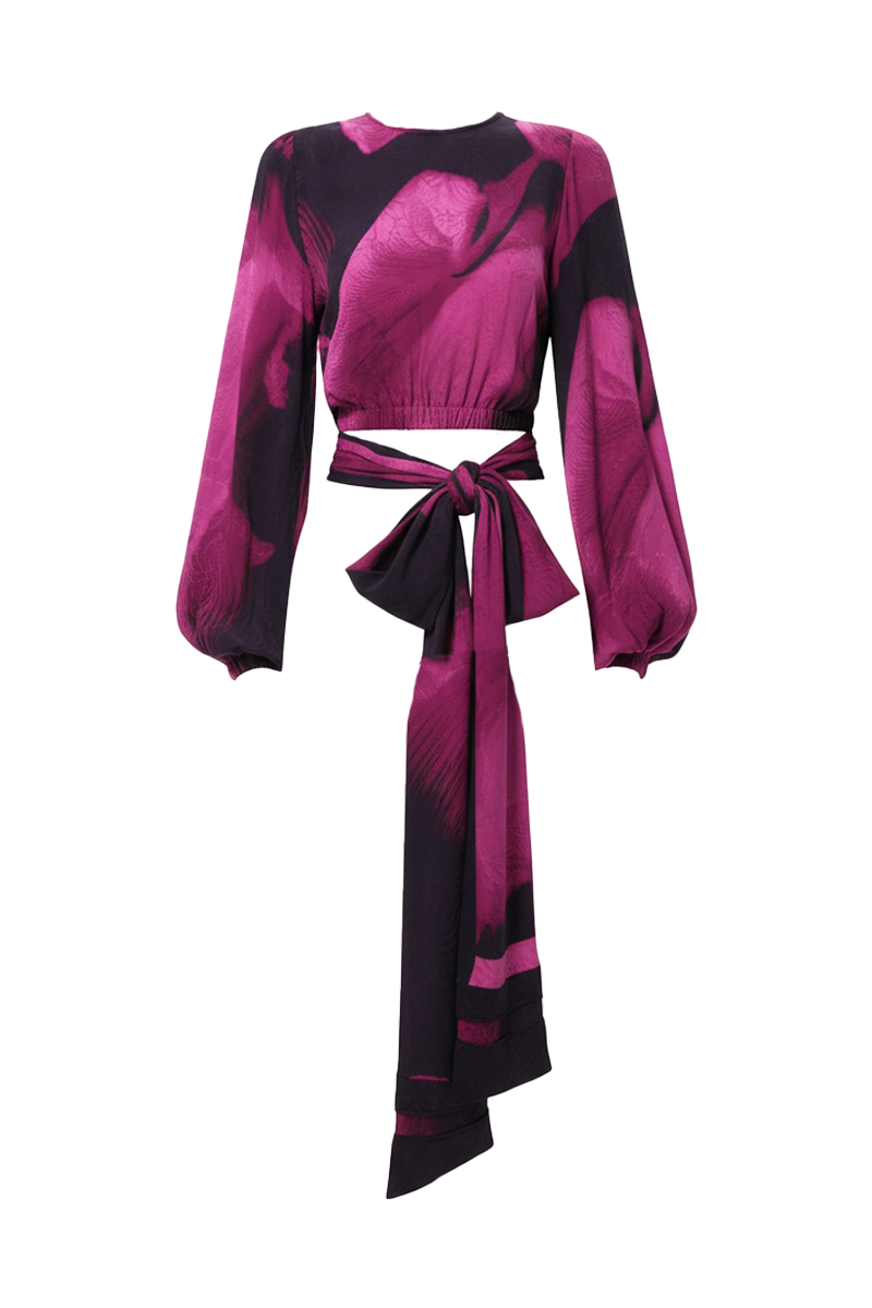 niLuu Sophia Maia wrap top, stylish women's top with a flattering wrap design, in soft fabric, perfect for casual or dressy wear.
