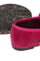 Flabelus Sophie Love pink and red flats with pink piping, featuring a soft, stylish design and comfortable slip-on style.