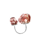 Salvára SOPLO Double Ring in mauve, stylish jewelry piece featuring a sleek design and soft purple hue.