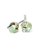 Salvára SOPLO M green earrings featuring modern, lightweight design with smooth, curved shapes, perfect for stylish accessories.
