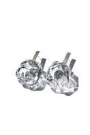Salvárea Soplo M earrings in smoke color, featuring modern design with sleek, lightweight metal hoops for stylish wear.