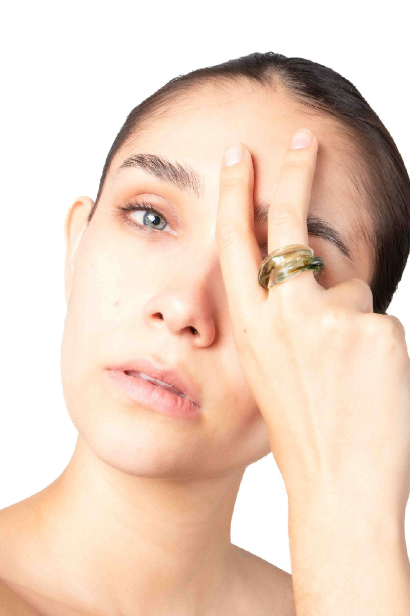 SOPLO REMOLINO RING IN GREEN