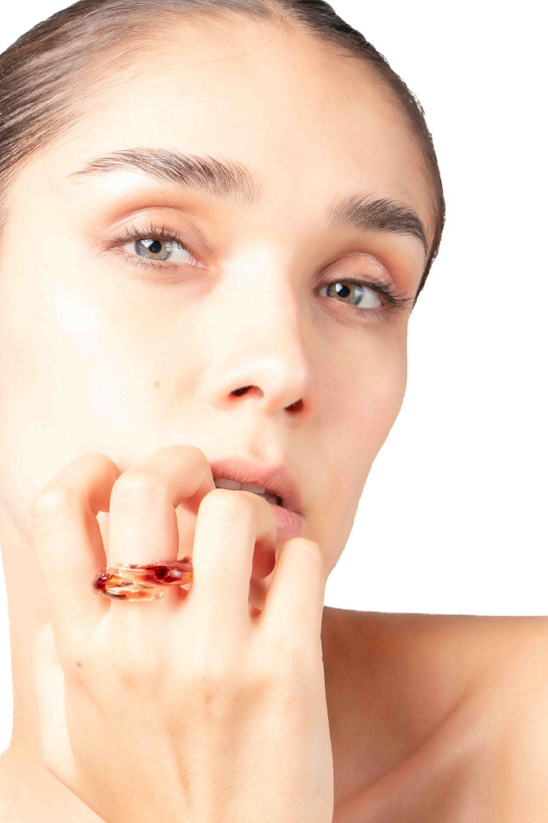 SOPLO REMOLINO RING IN RED