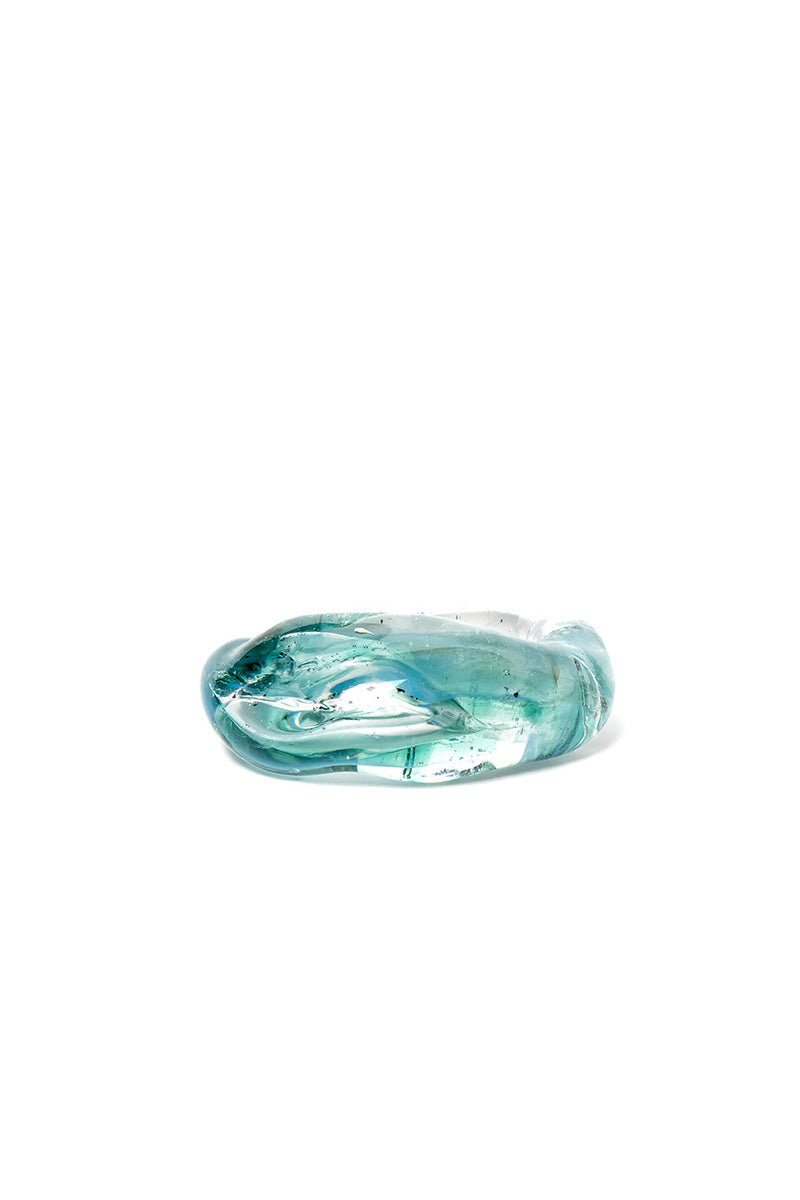 Blue SALVÁREA Soplo ring set featuring multiple stylish rings with intricate designs on a white background.