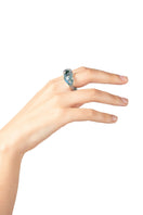 Salvára SOPLO ring set featuring multiple blue rings with intricate designs, stylish jewelry for everyday or special wear.