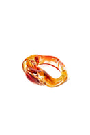 Salvára SOPLO ring set featuring multiple red rings with intricate designs, stylish jewelry for women.