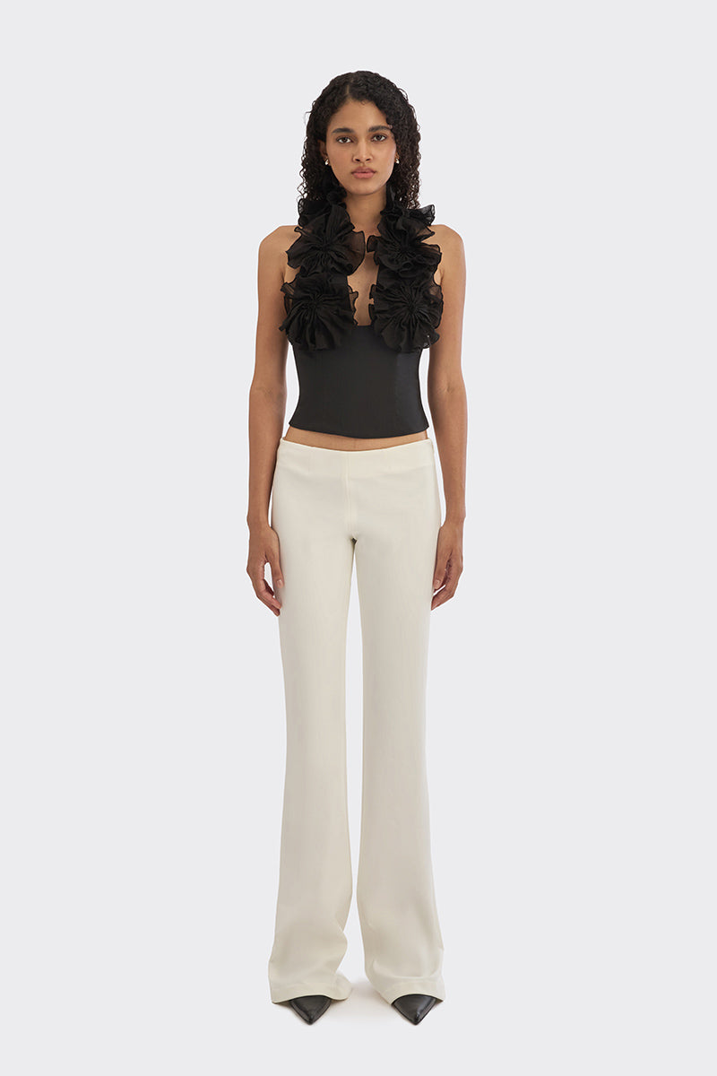 LOTUS LEAF MINI TOP IN BLACK - CULT MIA