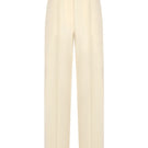 Beige straight-leg trousers by Tayfun Kaba, featuring a tailored fit and clean design, shown on a model.