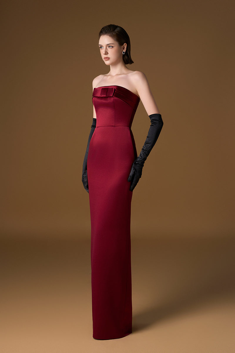 crepe red dress Silk Crepe