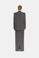 Montsand striped Jacques blazer featuring classic vertical stripes, tailored fit, with lapel collar and button closure.