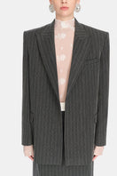 Montsand striped Jacques blazer with classic pattern, tailored fit, and stylish lapels, perfect for smart casual or formal wear.