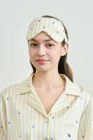 Colorful summer fruits eye mask by MANITO, a soft hair accessory with vibrant fruit patterns for relaxing skincare.