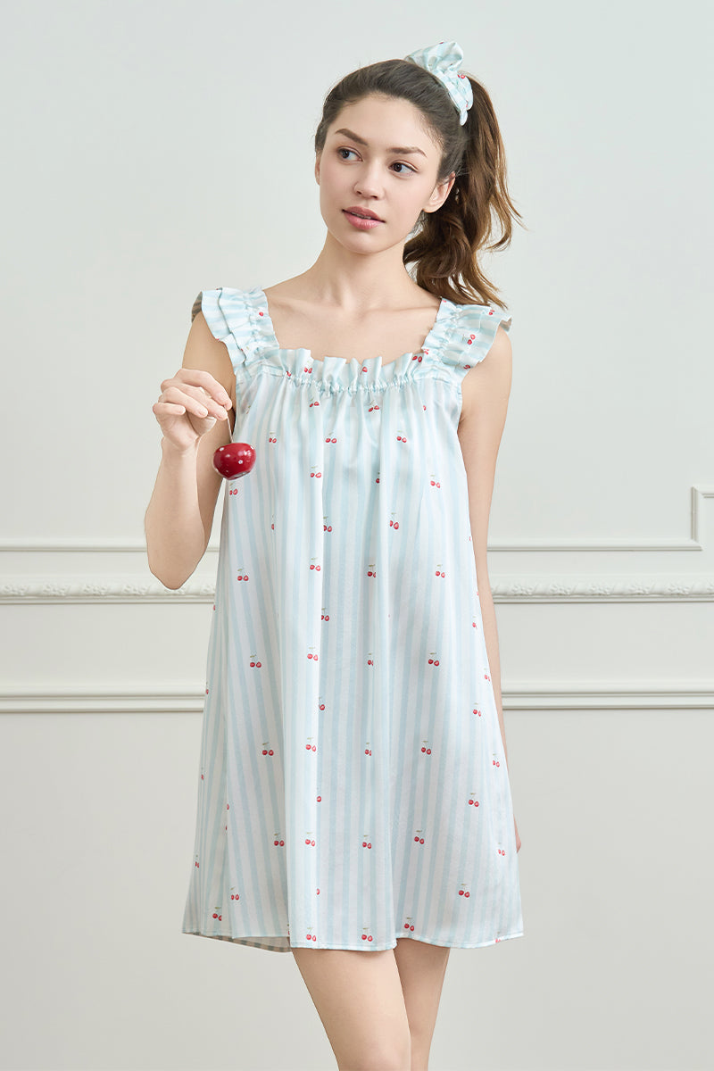 SUMMER FRUITS WOMEN'S SHORT NIGHTDRESS