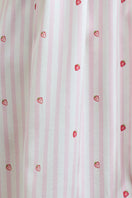Pink summer fruits women's short nightdress by MANITO, lightweight and comfortable mini dress for warm nights.