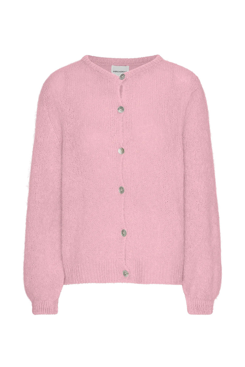 SUSAN ALPACA CARDIGAN IN SOFT BERRY - CULT MIA