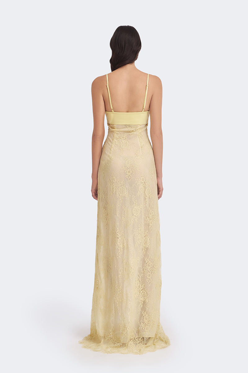 SWAN SLIP LACE YELLOW MAXI DRESS | CULT MIA | Stolen Stores SWAN SLIP LACE YELLOW MAXI DRESS | CULT MIA | Stolen Stores
